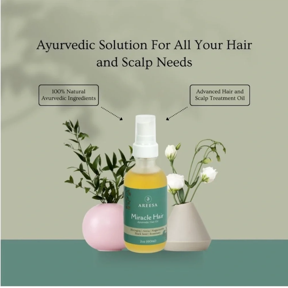 Areesa Miracle Hair Ayurvedic Hair Oil For Frizzy Damaged Hair